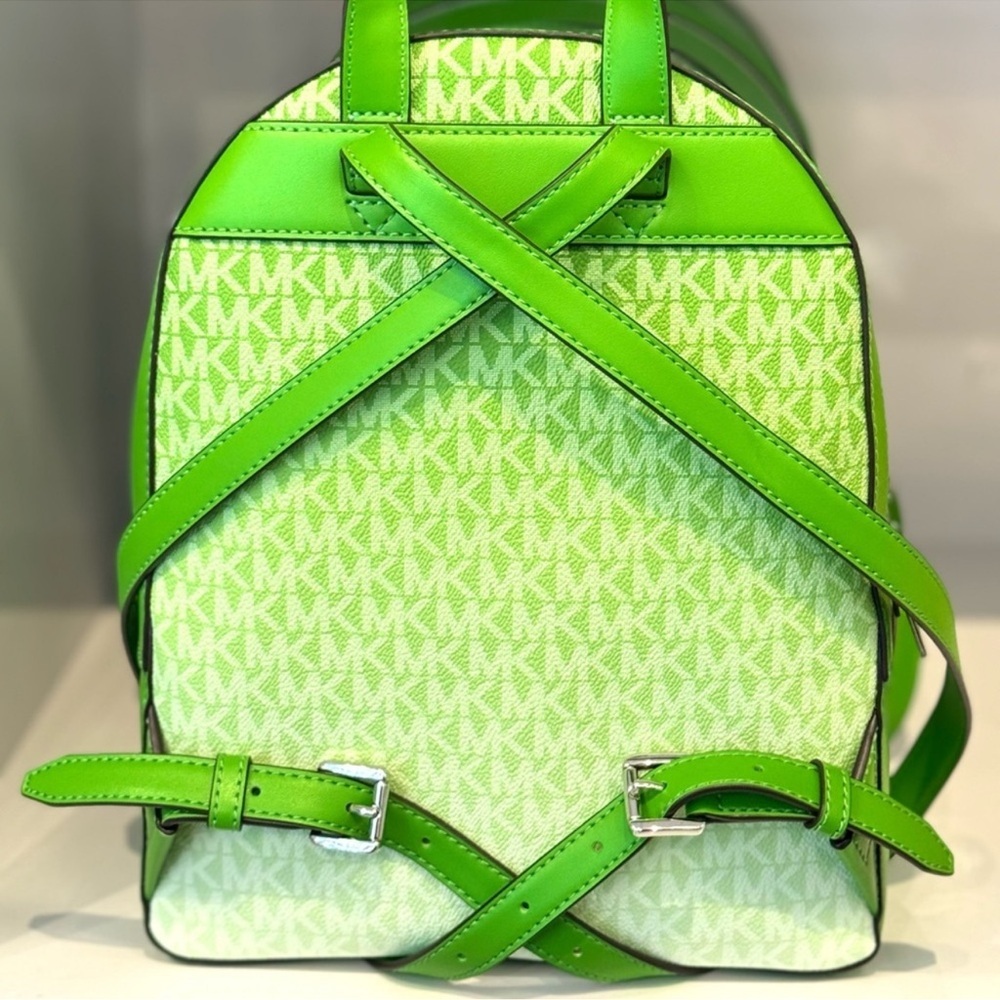 Michael Kors JayceeMedium Ombré Signature Logo Backpack Jungle - Picture 6 of 7